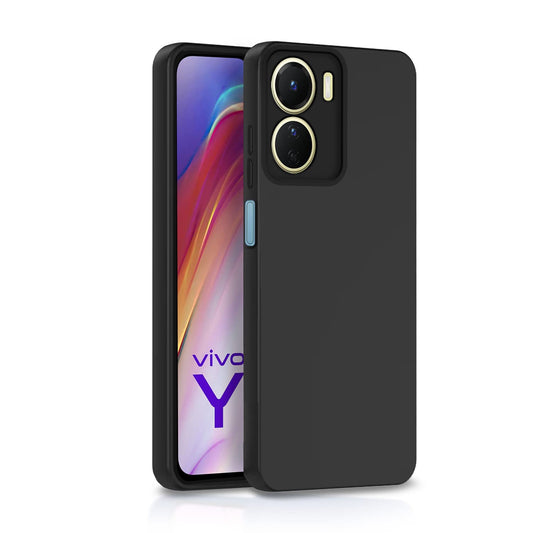 Pikkme Vivo Y16 Soft Silicone Case with Camera Bumper Protection | Black