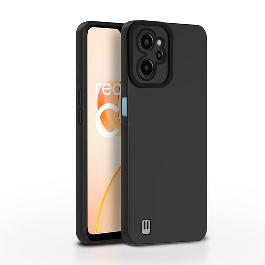 Pikkme Realme C31 Soft Silicone Case with Camera Bumper Protection | Black