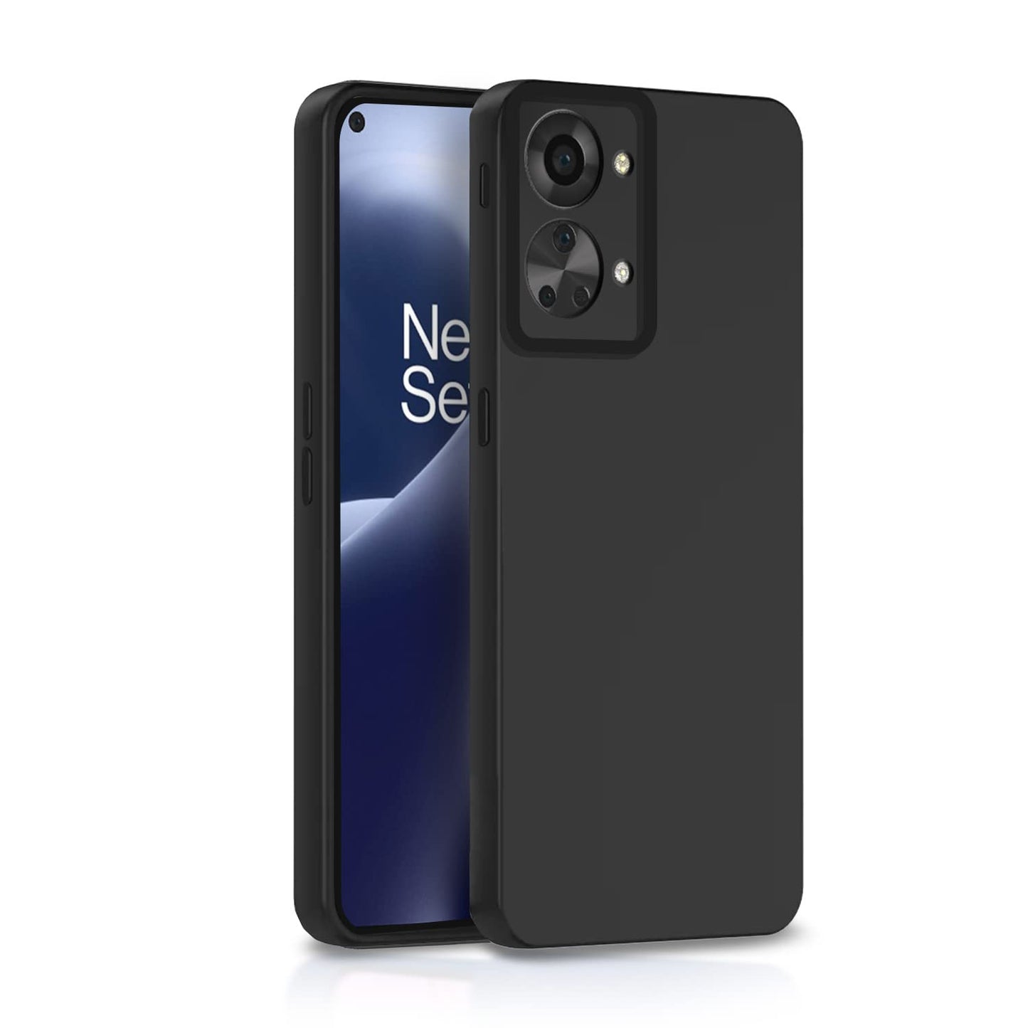 Pikkme OnePlus Nord 2T 5G Soft Silicone Case with Camera Bumper Protection | Black