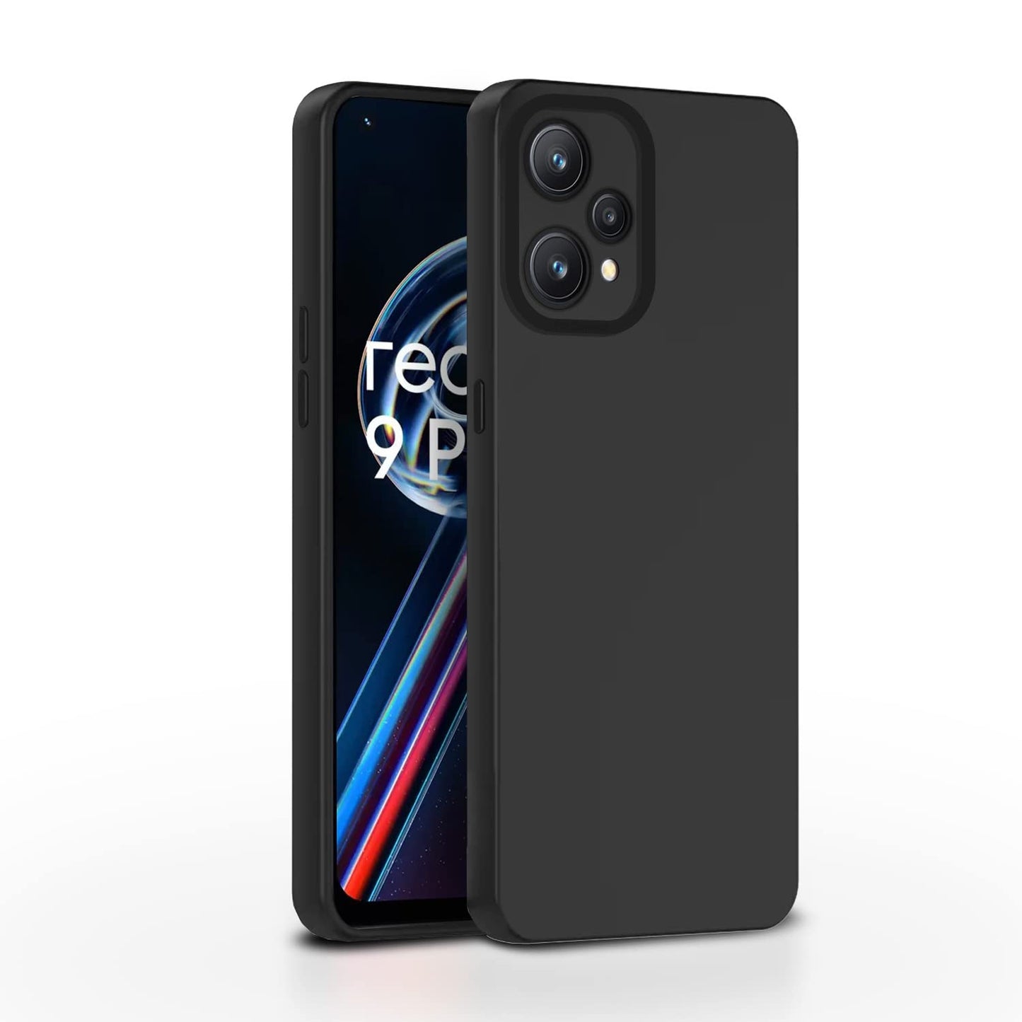 Pikkme Realme 9 4G / Realme 9 Pro Plus 5G Soft Silicone Case with Camera Bumper Protection | Black