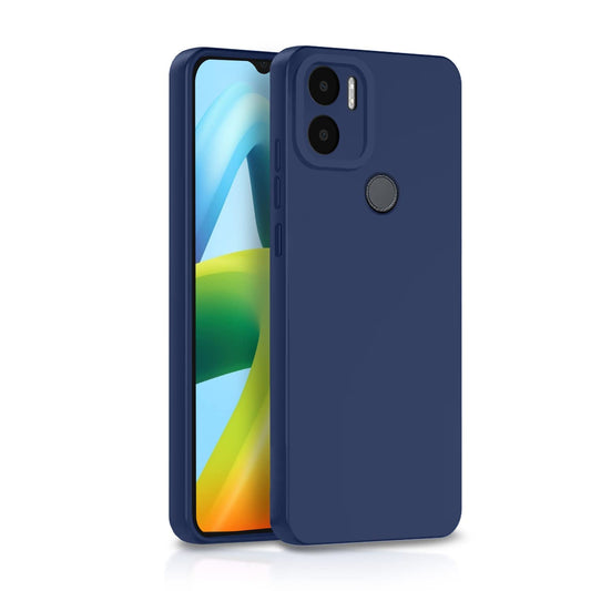 Pikkme Redmi A1 Plus/Poco C50 Soft Silicone Case with Camera Bumper Protection | Blue