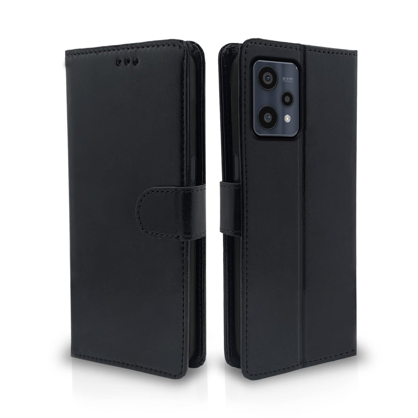 Pikkme Realme 9 Pro Vintage Flip Cover | Black