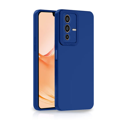 Pikkme Vivo V23 Pro 5G Soft Silicone Case with Camera Bumper Protection | Blue