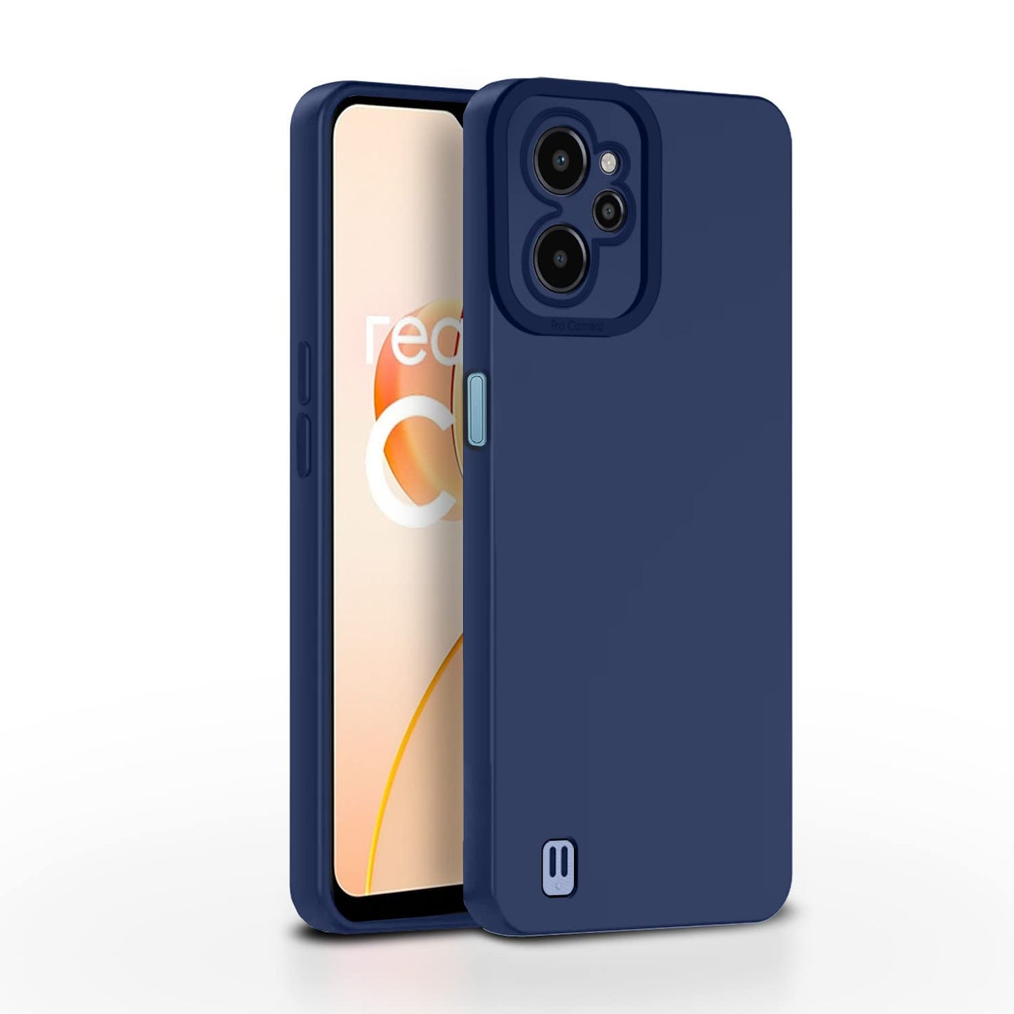 Pikkme Realme C31 Soft Silicone Case with Camera Bumper Protection | Blue