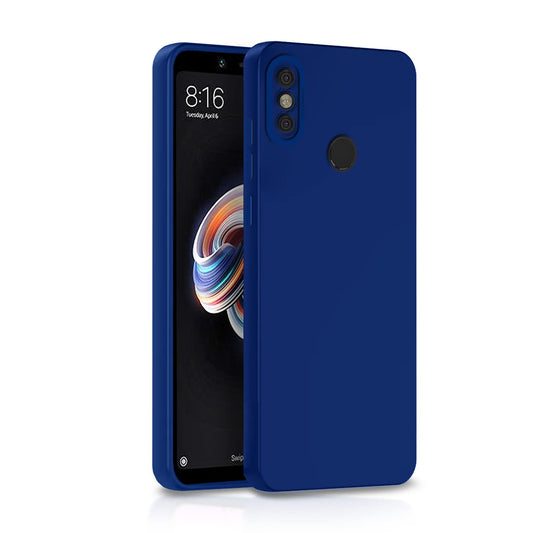 Pikkme Mi Redmi Note 5 Pro Soft Silicone Case with Camera Bumper Protection | Blue