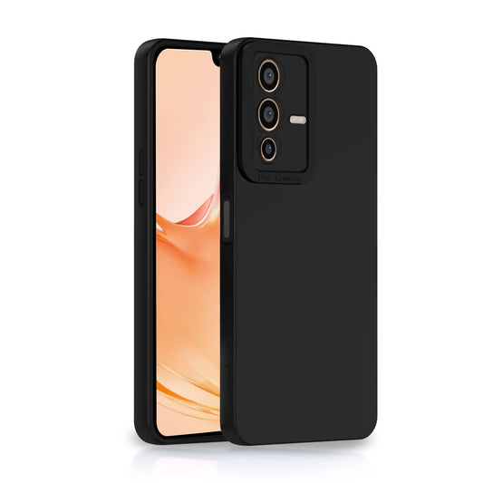 Pikkme Vivo V23 Pro 5G Soft Silicone Case with Camera Bumper Protection | Black