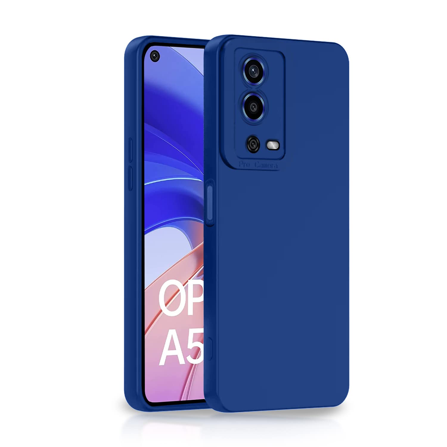 Pikkme blue Liquid Silicone back cover for Oppo A55