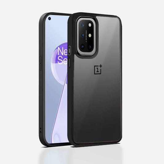 Pikkme OnePlus 8T Chrome Ring Back Case | Black