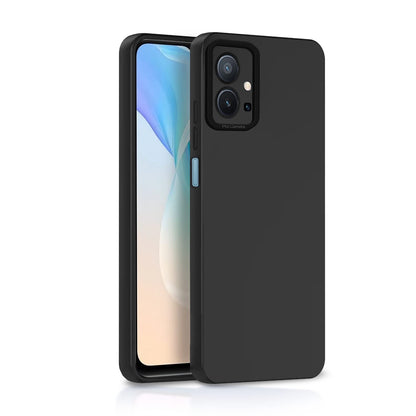 Pikkme Vivo T1 5G / Vivo Y75 5G / iQOO Z6 5G Soft Silicone Case with Camera Bumper Protection | Black