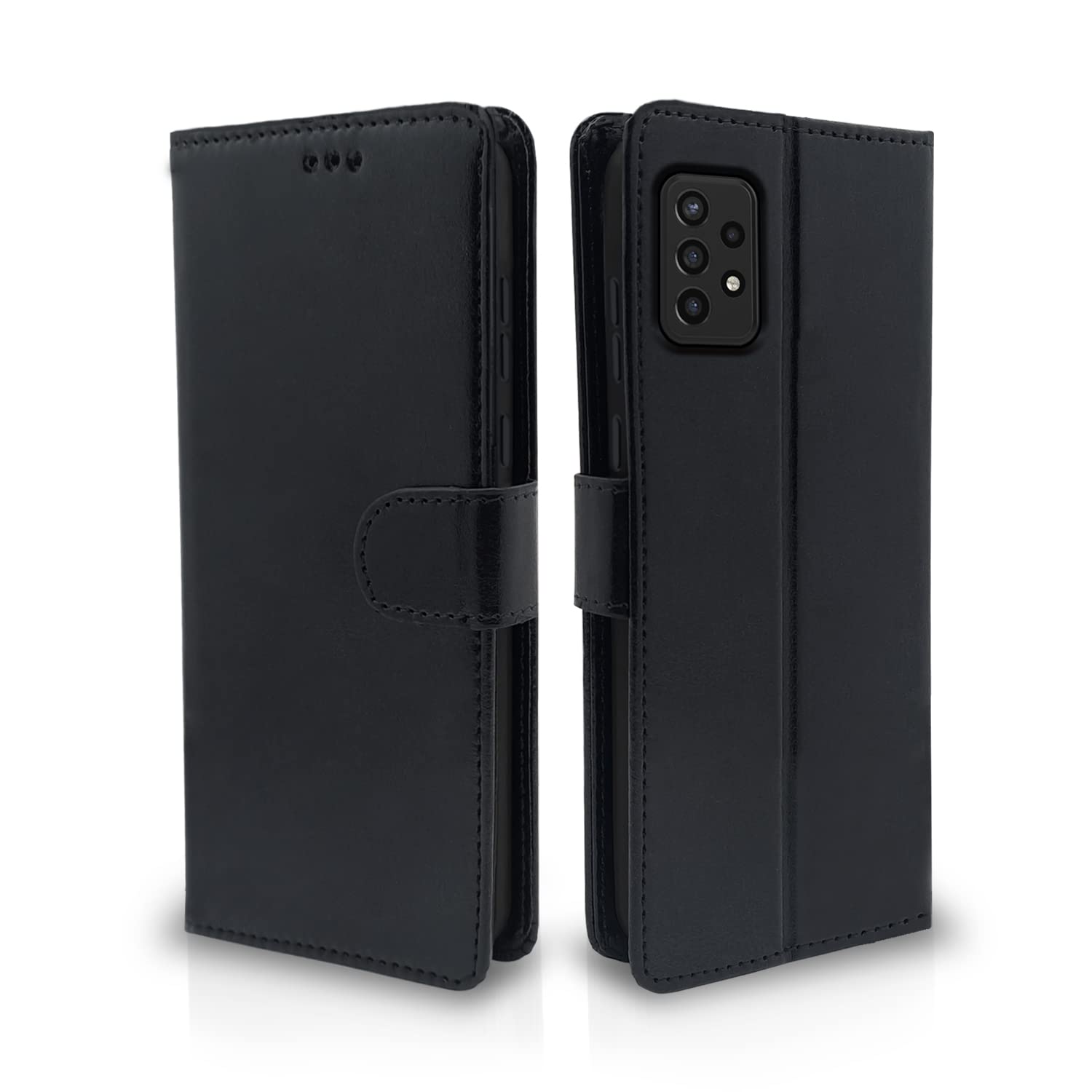 Pikkme Samsung Galaxy A73 5G Vintage Flip Cover | Black