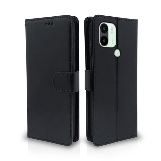 Pikkme Redmi A1 Plus / Poco C50 Vintage Flip Cover | Black