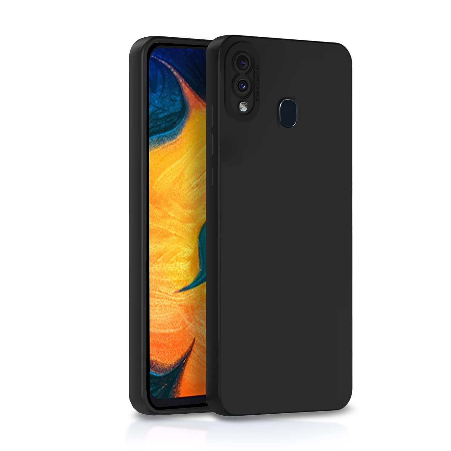 Pikkme Samsung Galaxy A20 / A30 / M10s Liquid Silicone Back Cover | Black