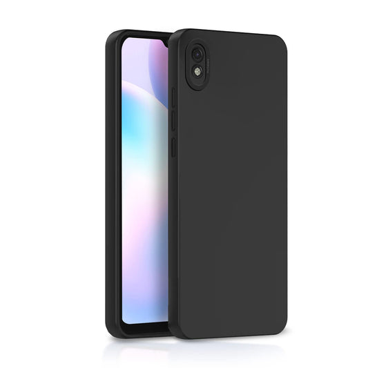 Pikkme Mi Redmi 9A / 9i / 9A Sport Soft Silicone Case with Camera Bumper Protection | Black