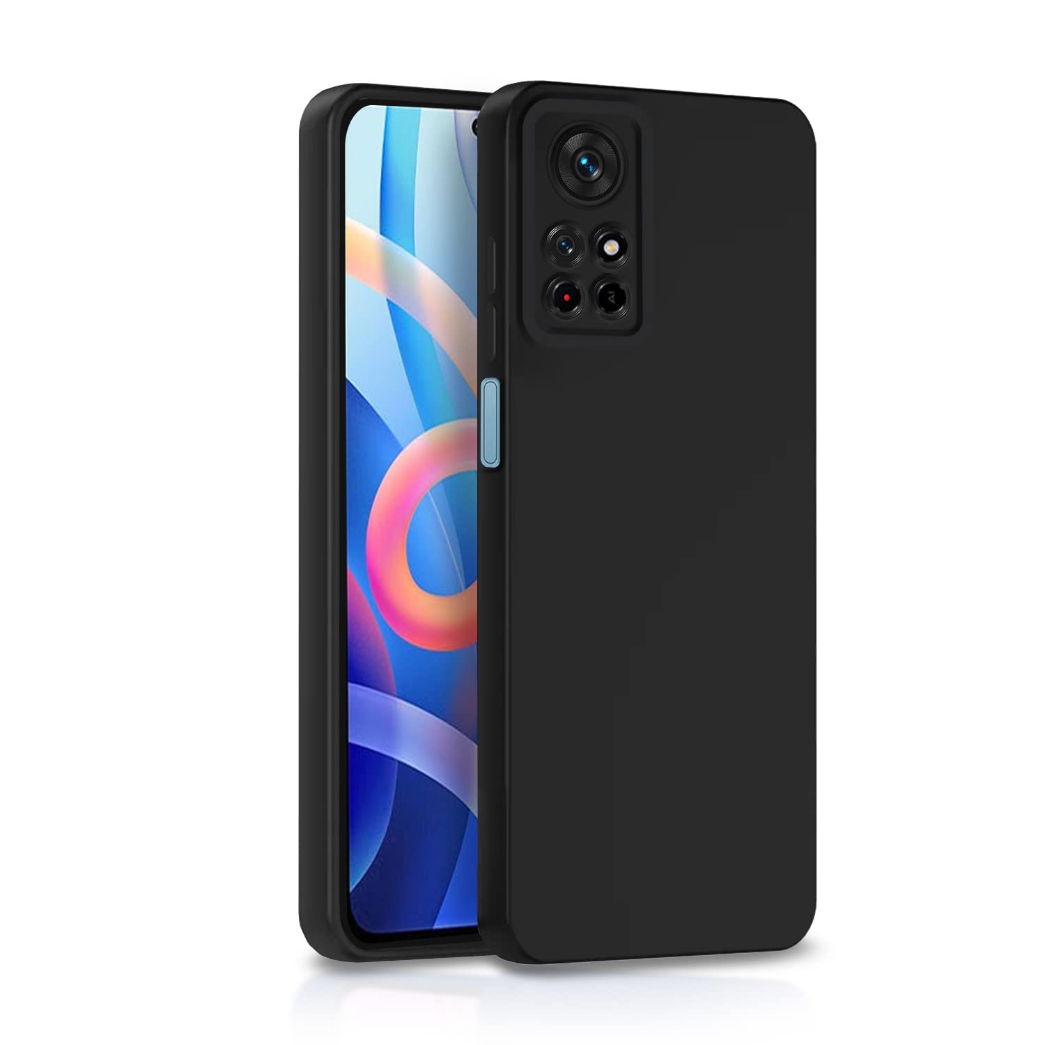 Pikkme Mi Redmi Note 11T / Poco M4 Pro Soft Silicone Case with Camera Bumper Protection | Black