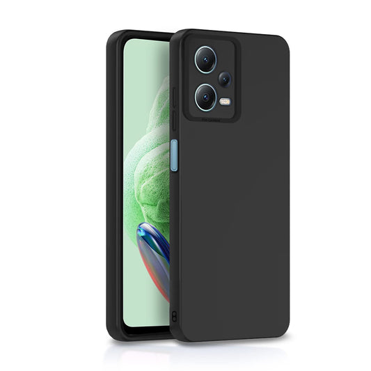 Pikkme Mi Redmi Note 12 Pro Plus 5G Soft Silicone Case with Camera Bumper Protection | Black