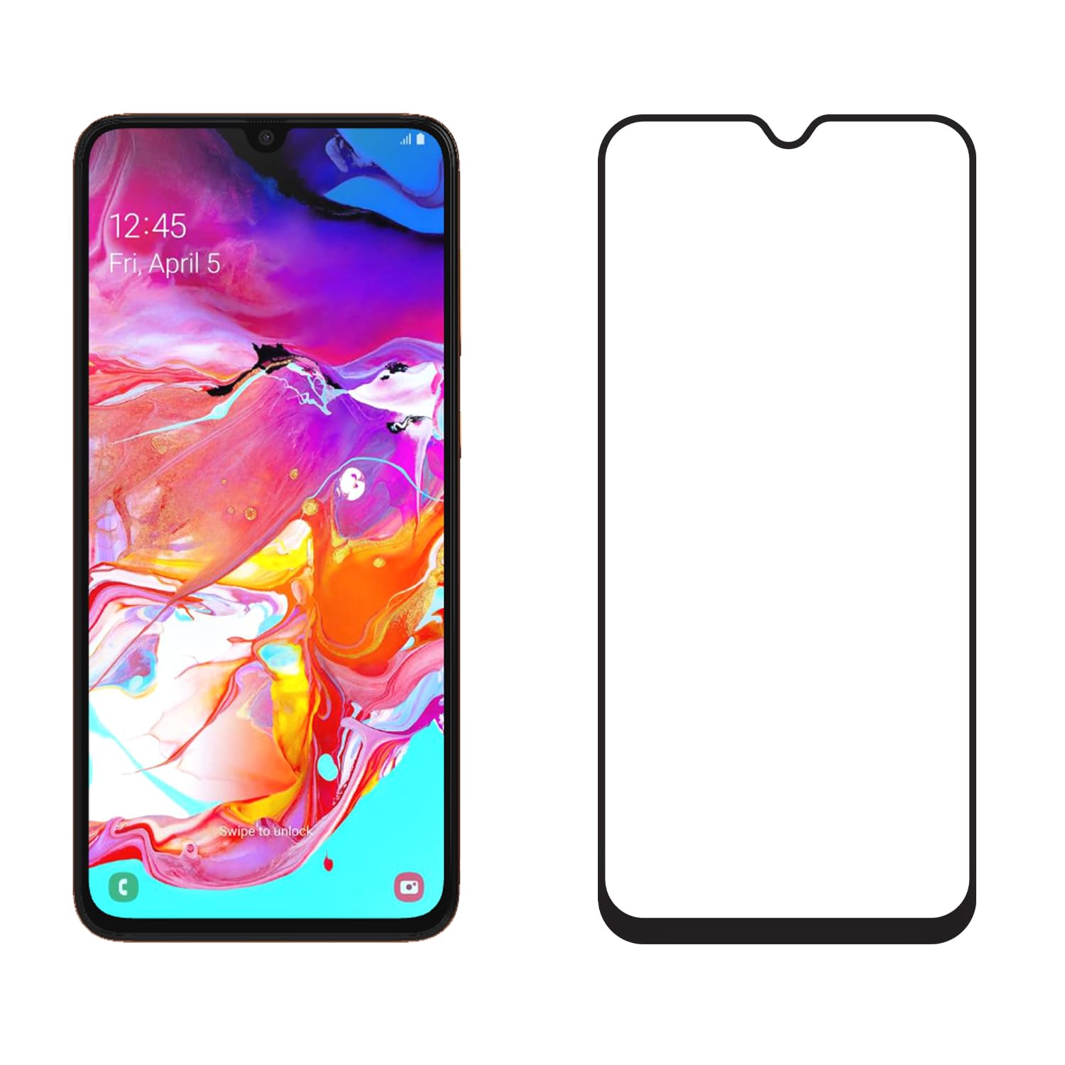 Pikkme Samsung Galaxy A70 Tempered Glass