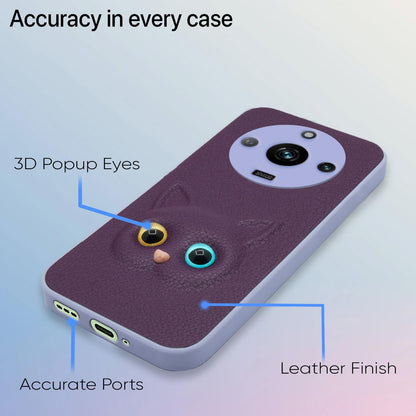 Pikkme Realme 11 Pro Kitty Back Cover (Purple)