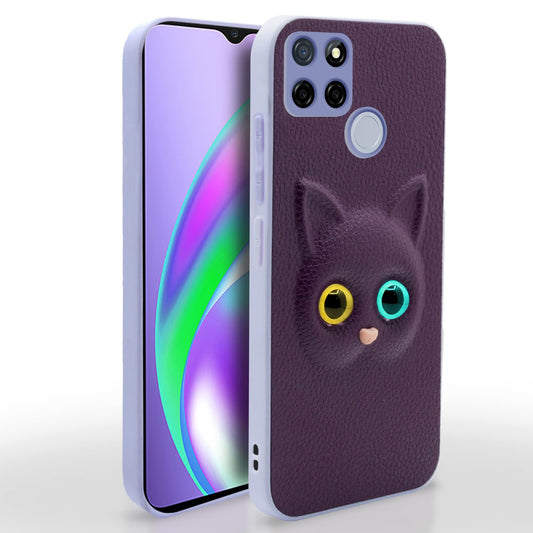 Pikkme Realme Narzo 30A / 20 / Realme C25s / Realme C25 / C12 Cat Case | Purple