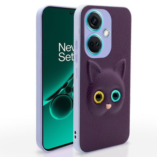 Pikkme OnePlus Nord Ce 3 5G Kitty Back Cover (Purple)