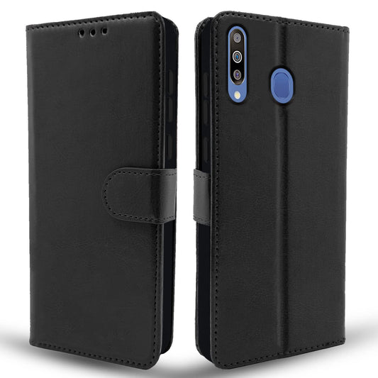 Pikkme Samsung Galaxy M30 Vintage Flip Cover | Black