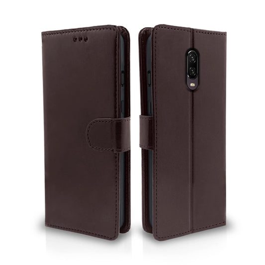 Pikkme OnePlus 6T  Vintage Flip Cover | Coffee