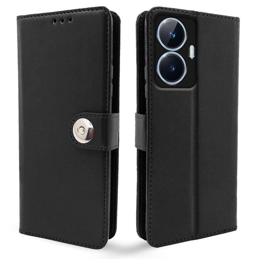 Pikkme Realme C55 / N55 Button Flip Cover (Black)