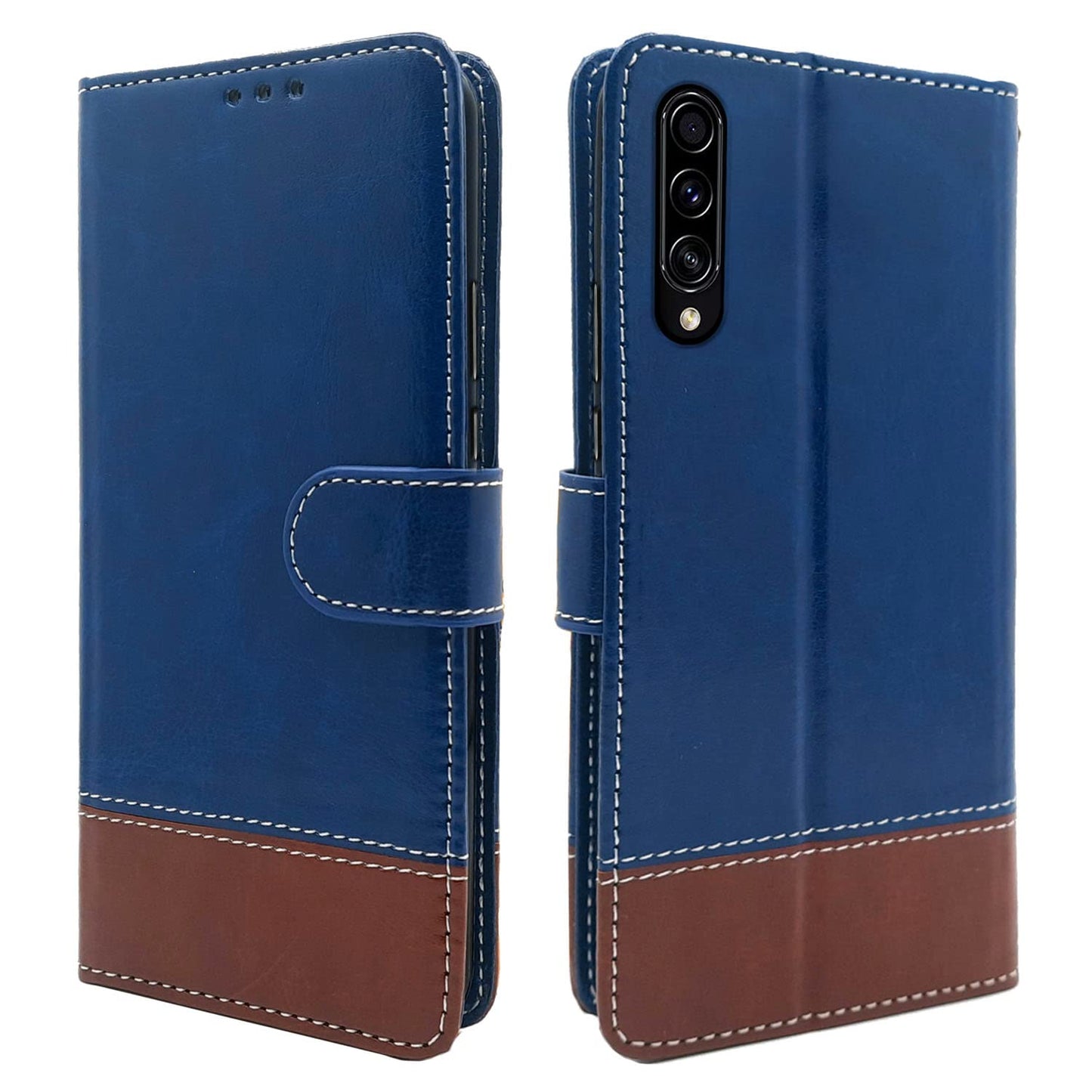 Pikkme Samsung Galaxy A50 / A50s / A30s Constrast Flip Cover | Blue & Brown