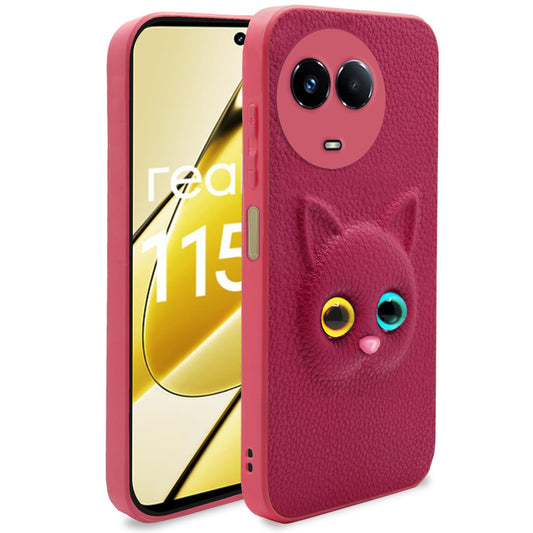 Pikkme Realme 11 5G Kitty Back Cover (Pink)