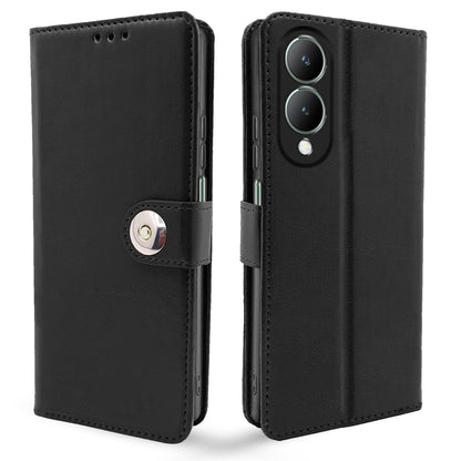 Pikkme Vivo Y17S Button Flip Cover (Black)