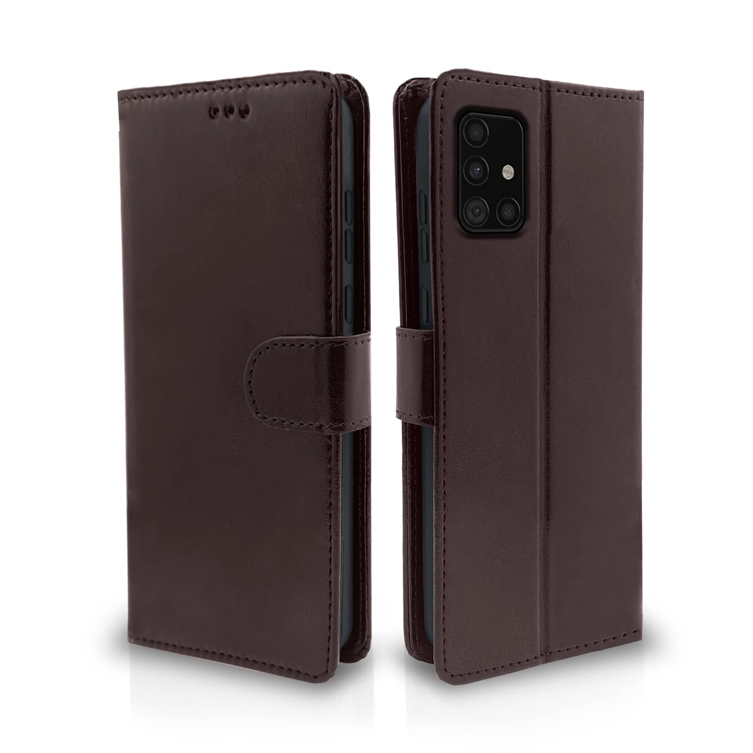 Pikkme Samsung Galaxy A51 Vintage Flip Cover | Coffee