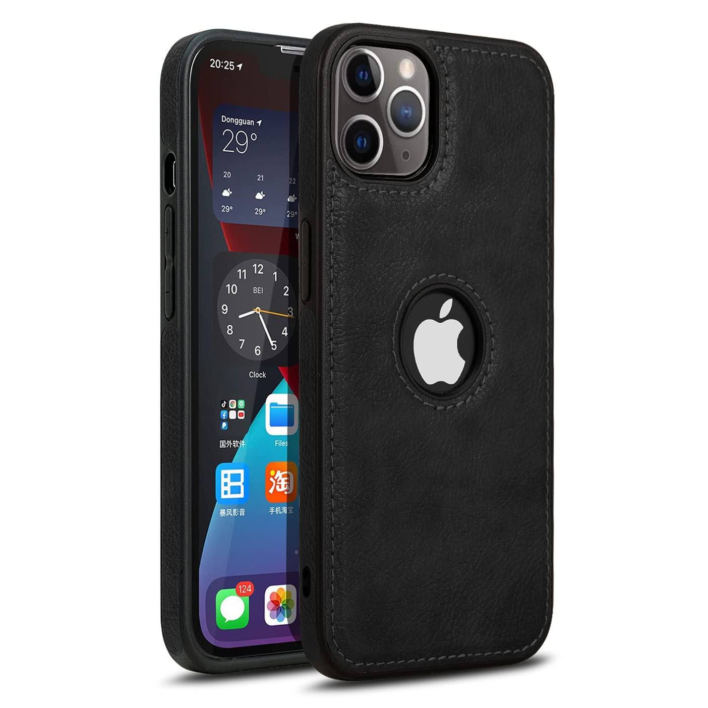 Pikkme iPhone 11 Pro Leather Back Cover | Black