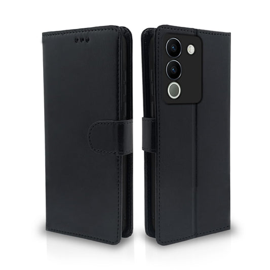 Pikkme Vivo Y200 5G Vintage Flip Cover (Black)