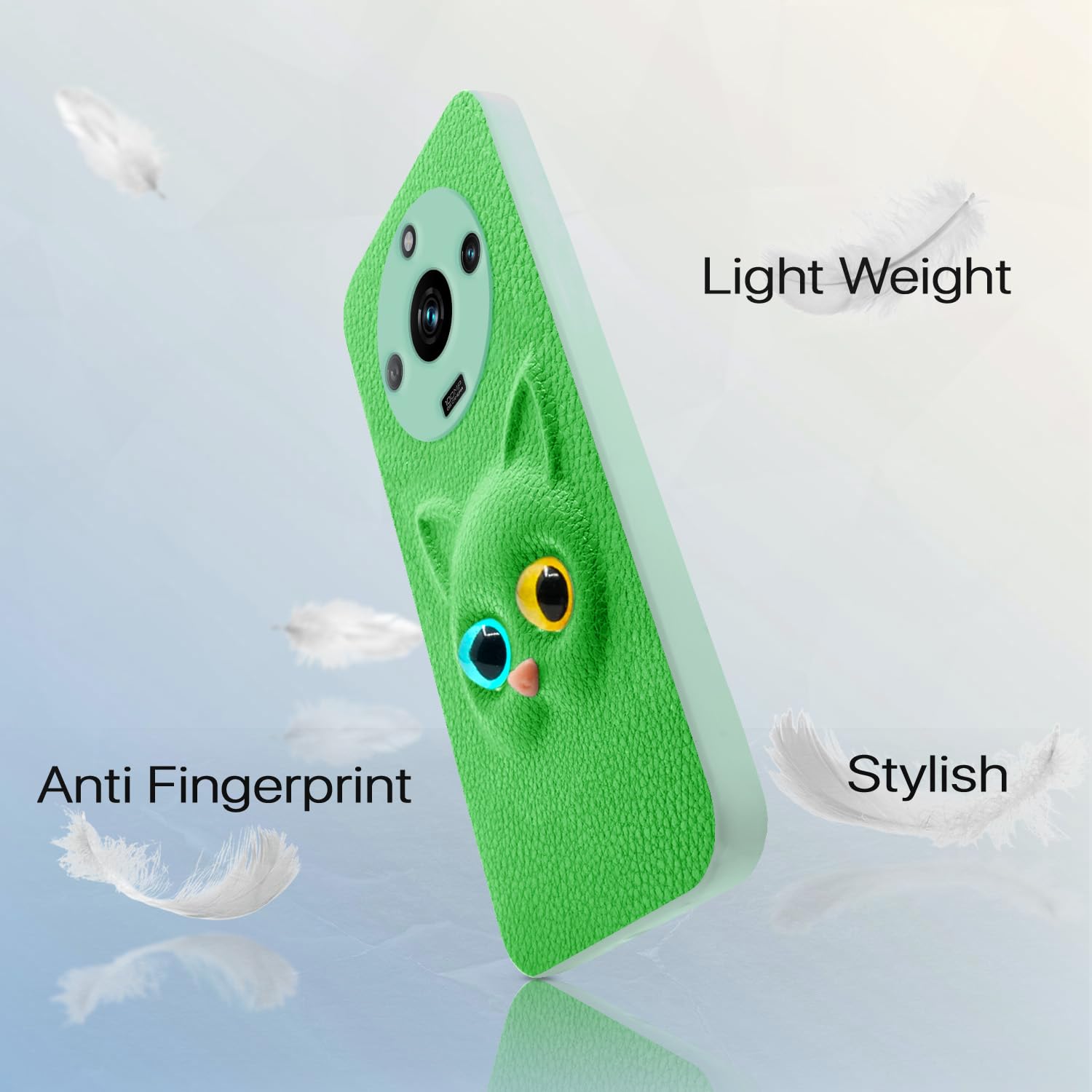 Pikkme Realme 11 Pro Kitty Back Cover (Green)