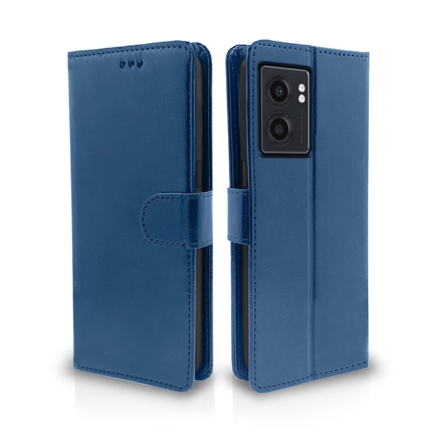 Pikkme Realme Narzo 50 5G / Oppo K10 5G Vintage Flip Cover | Blue