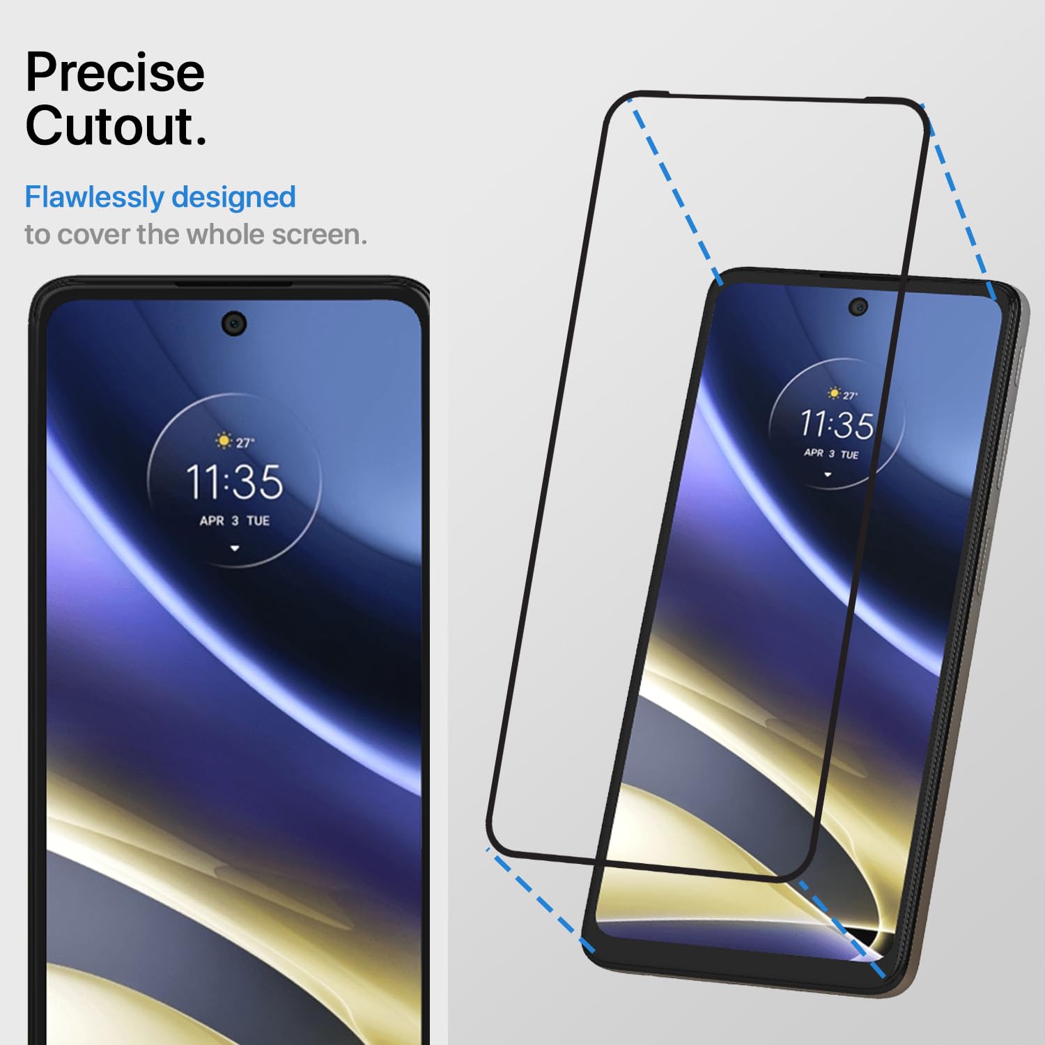 Pikkme tempered glass screen guard for Moto G51 – photo 2