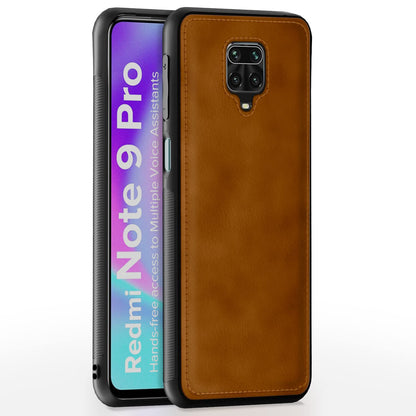 Pikkme Redmi Note 9 Pro/Note 9 Pro Max/Poco M2 Pro/Redmi Note 10 Lite Leather Back Cover | Brown