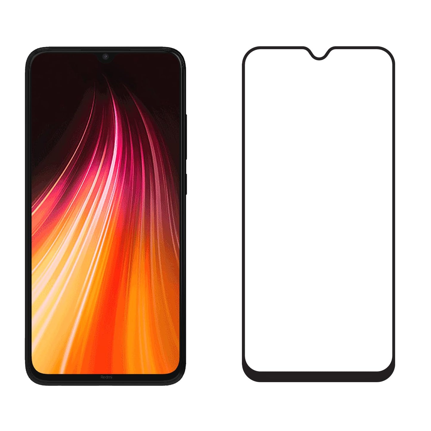 Pikkme Redmi Note 8 Tempered Glass Screen Protector Edge To Edge Coverage With Easy Installation Kit