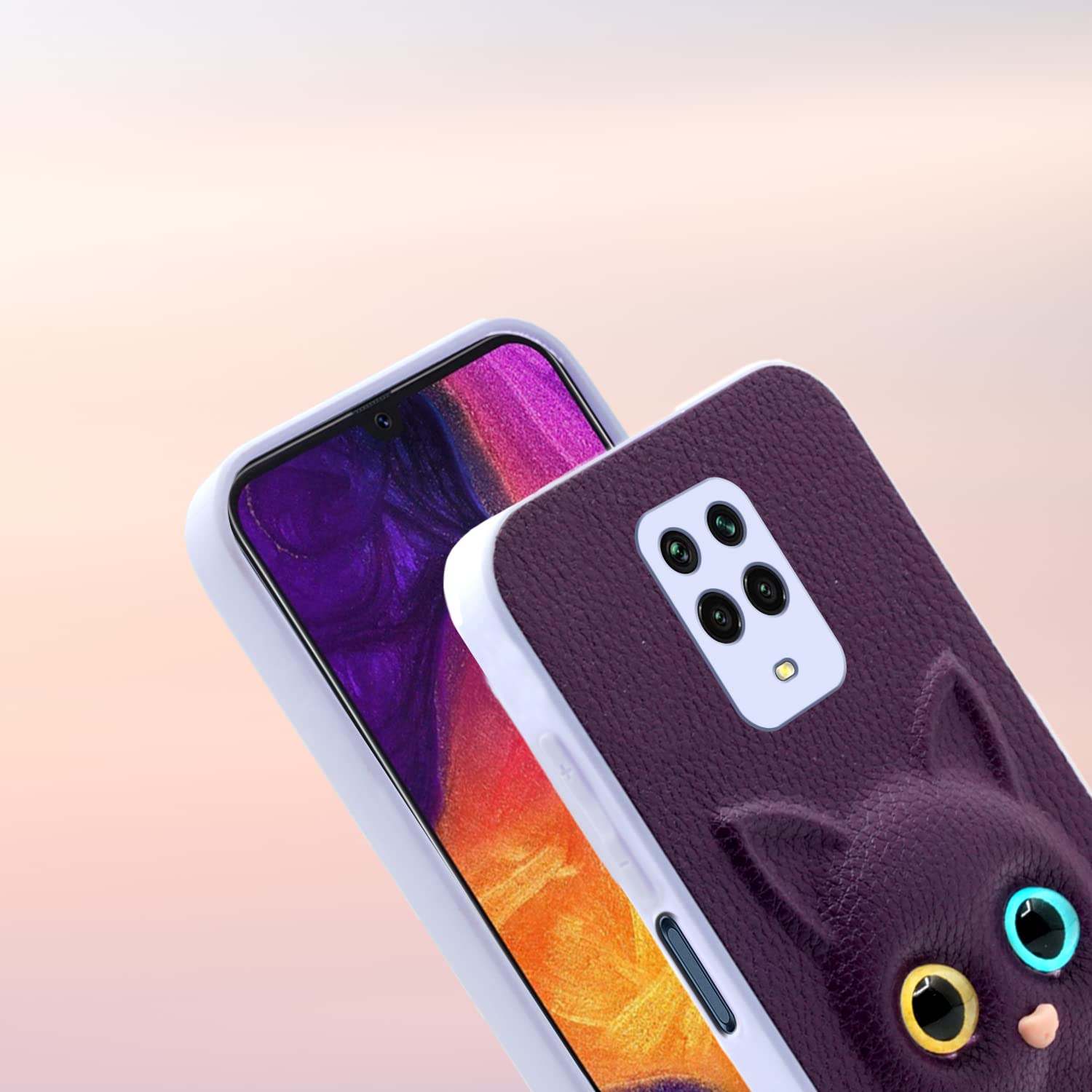 Pikkme Mi Redmi Note 10 Lite/Redmi Note 9 Pro/Note 9 Pro Max Cat Case | Purple