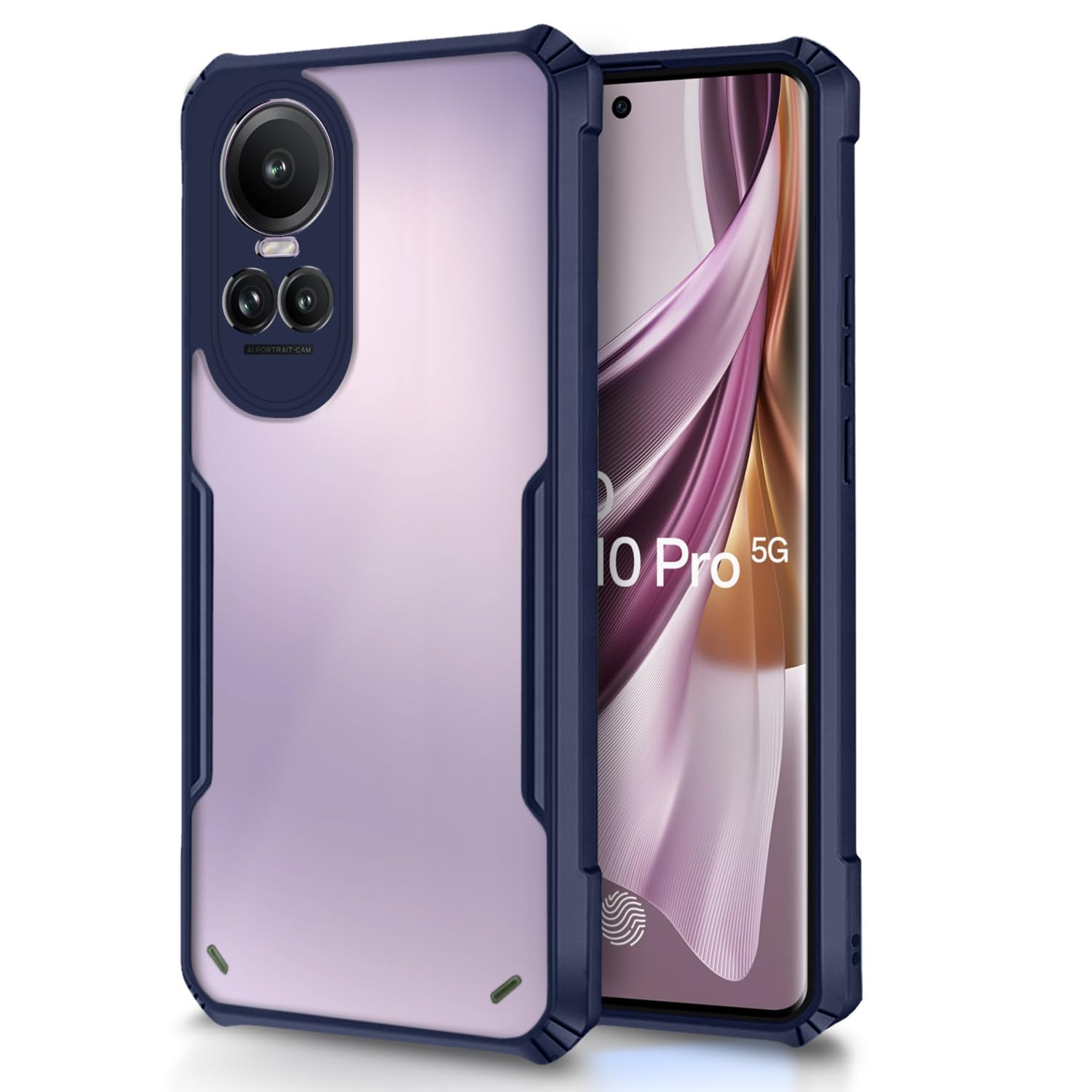 Pikkme Oppo Reno 10 5G Back Cover Crystal Clear Transparent Back Eagle Case (blue)