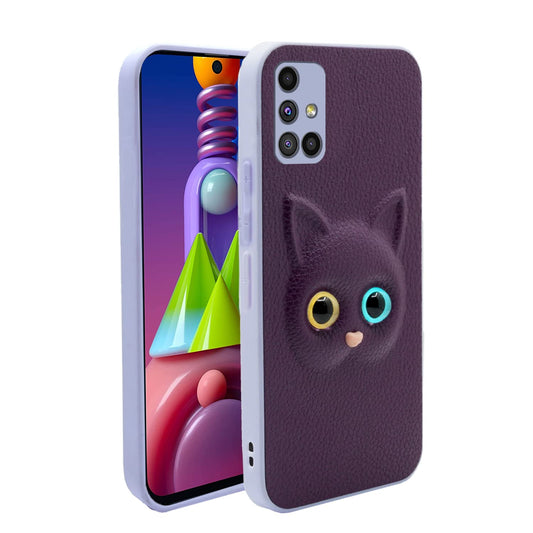 Pikkme Samsung Galaxy M51 Cat Case | Purple