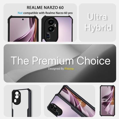 Pikkme Oppo Reno 10 Pro Plus 5G Back Cover Crystal Clear Transparent Back Eagle Case (black)