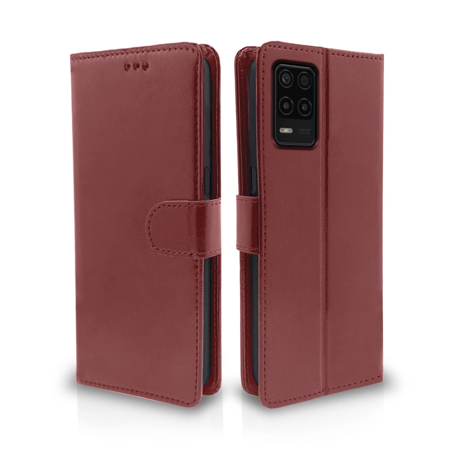 Pikkme Realme 9 5G / 8s 5G / 8 5G / Narzo 30 5G Vintage Flip Cover | Brown