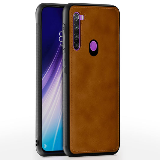 Pikkme Redmi Note 8 Leather Back Cover | Brown