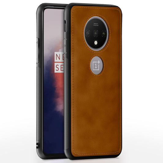 Pikkme OnePlus 7T Leather Back Cover | Brown