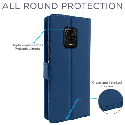 Pikkme Redmi Note 10 Lite/Redmi Note 9 Pro/Note 9 Pro Max/Poco M2 Pro Vintage Flip Cover | Blue