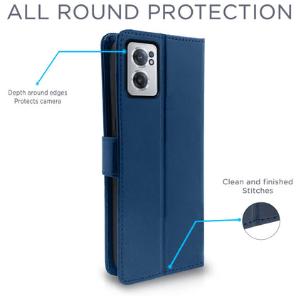 Pikkme OnePlus Nord CE 2 5G Vintage Flip Cover | Blue