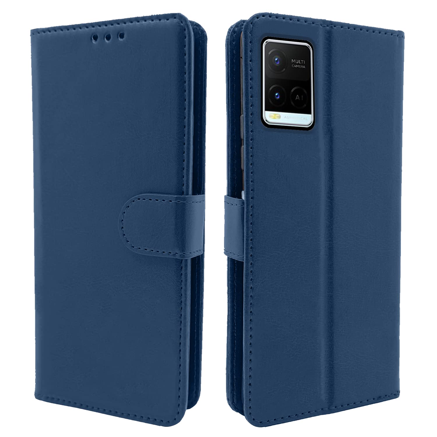 Pikkme Vivo Y21 2021 / Y33s Vintage Flip Cover | Blue