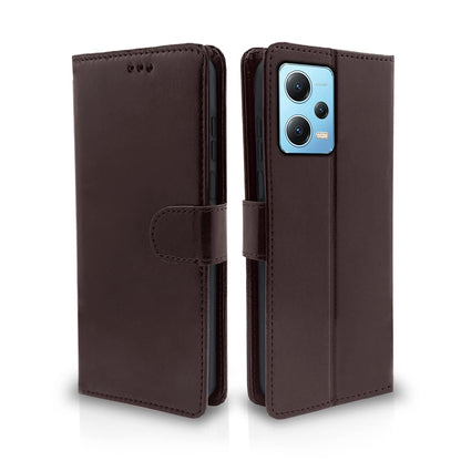 Pikkme Redmi Note 12 Pro 5G Vintage Flip Cover | Coffee