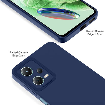 Pikkme Mi Redmi Note 12 Pro 5G Soft Silicone Case with Camera Bumper Protection | Blue