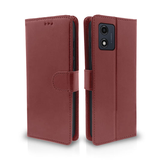 Pikkme Moto E13 Vintage Flip Cover (Brown)